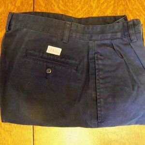 VINTAGE NAVY BRUSHED COTTON PANTS by POLO RALPH LAUREN